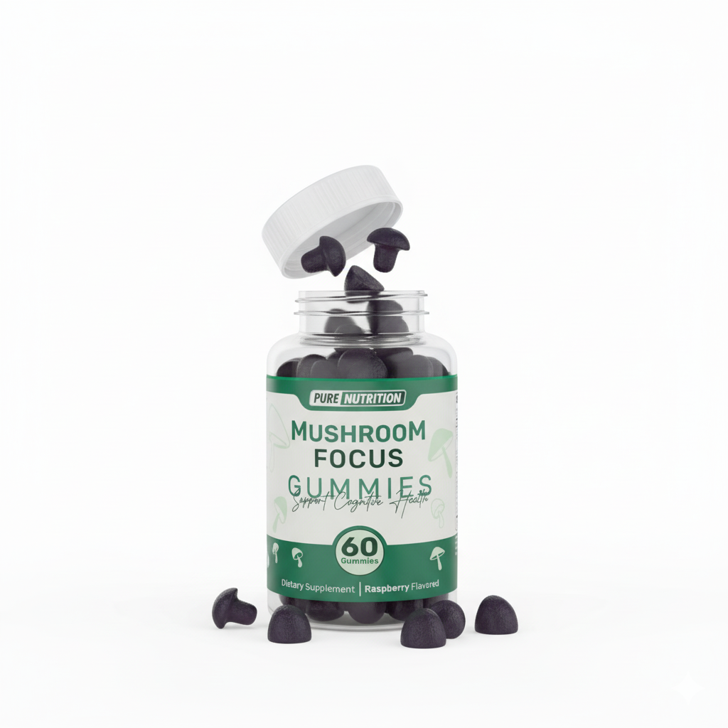 Mushroom Focus Gummies 60 gomitas Pure Nutrition